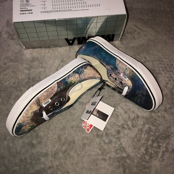 VANS Authentic Moma CLAUDE MONET Water Lily SNEAKERS Size Mens 5- Womens 6.5 - Picture 7 of 14